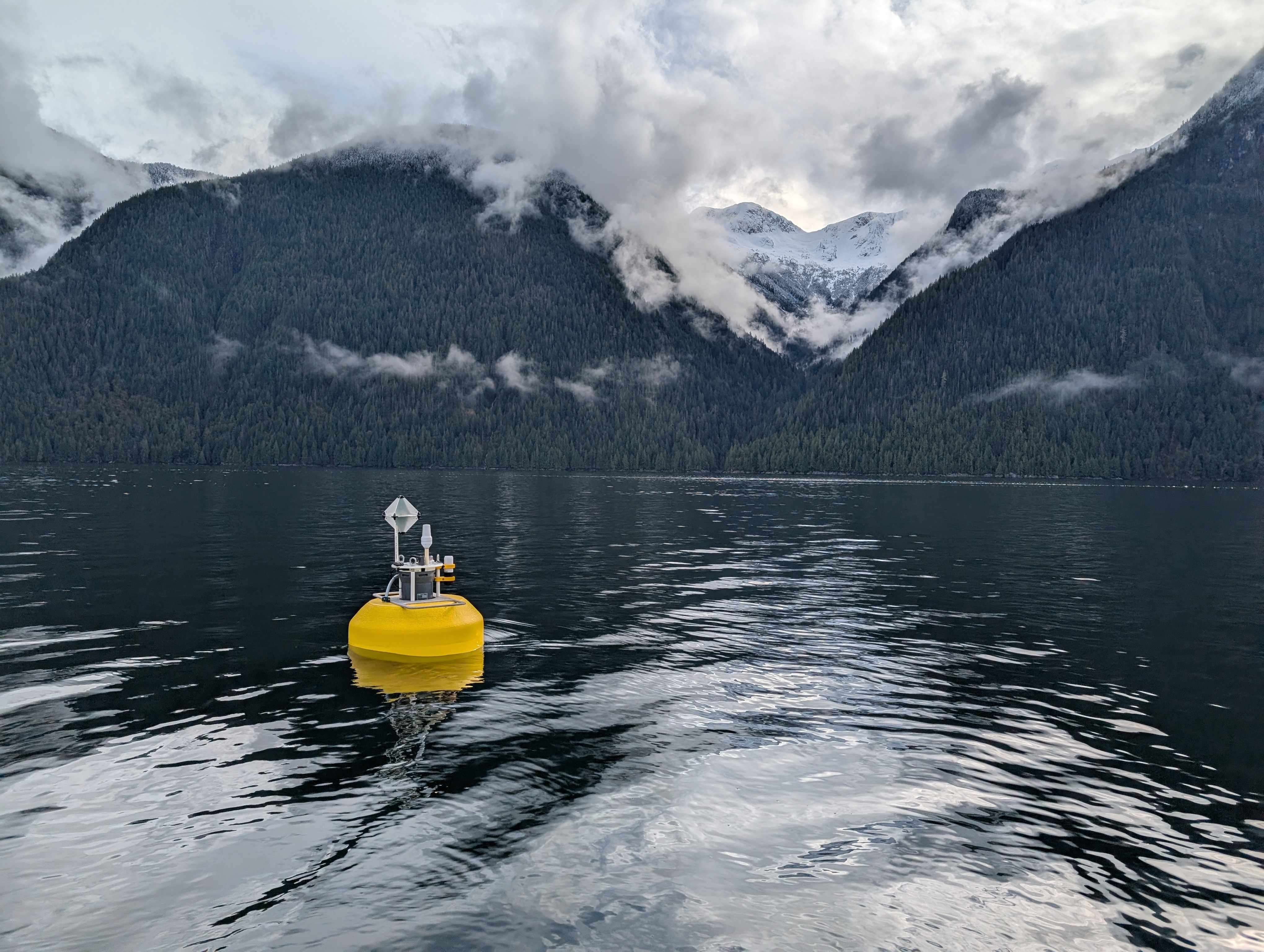Wirewalker deployed in Bute Inlet.